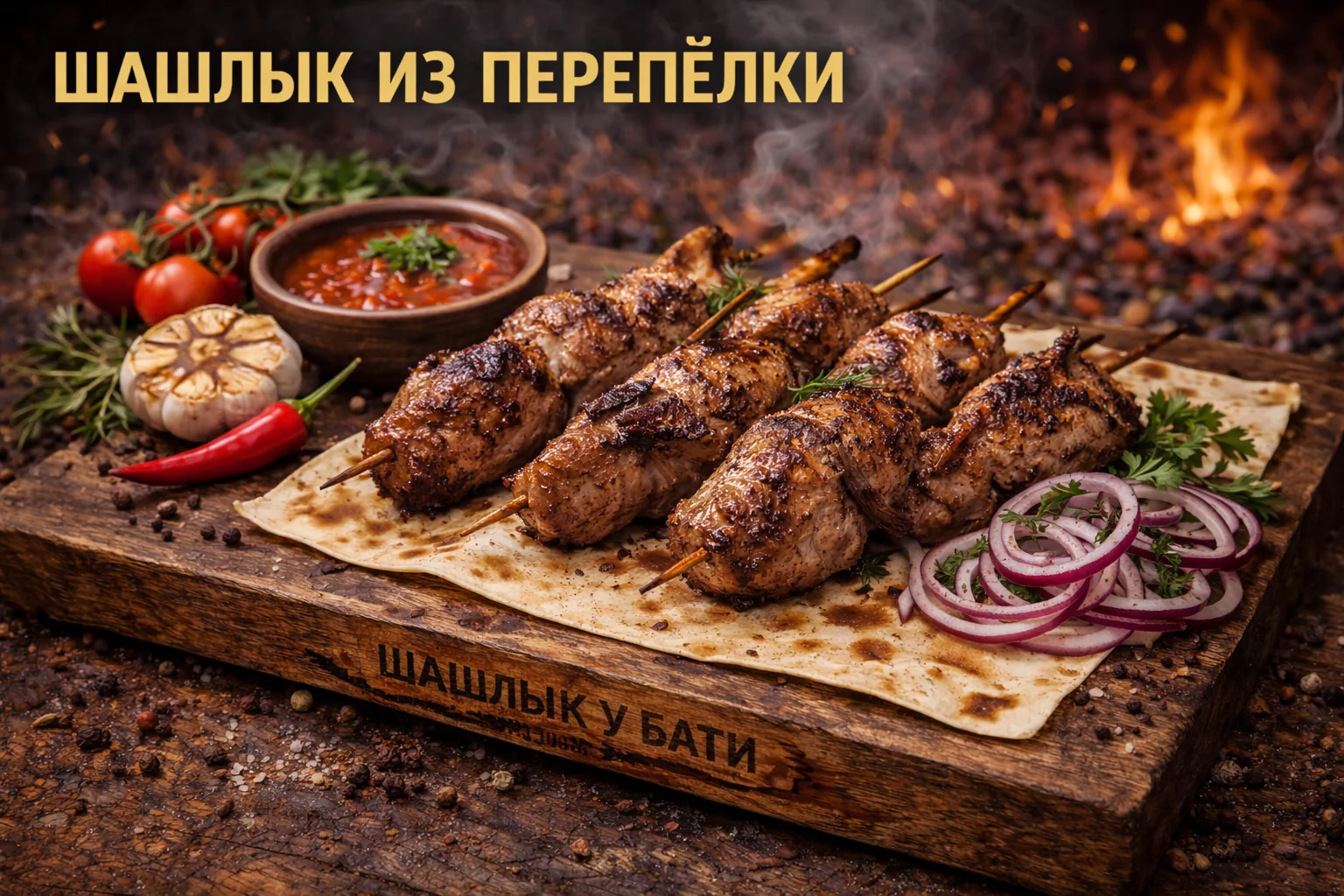 Шашлык из перепёлки